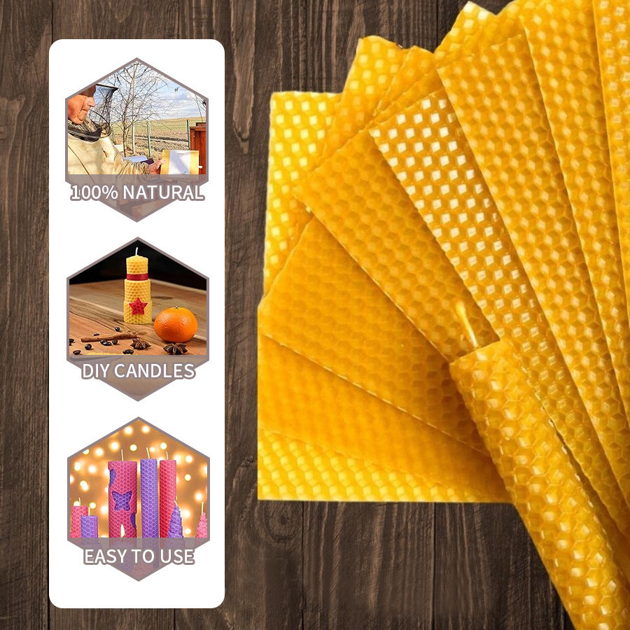 Beeswax Sheet Roll - 10/20/30pcs Natural Beeswax Sheets For Candle