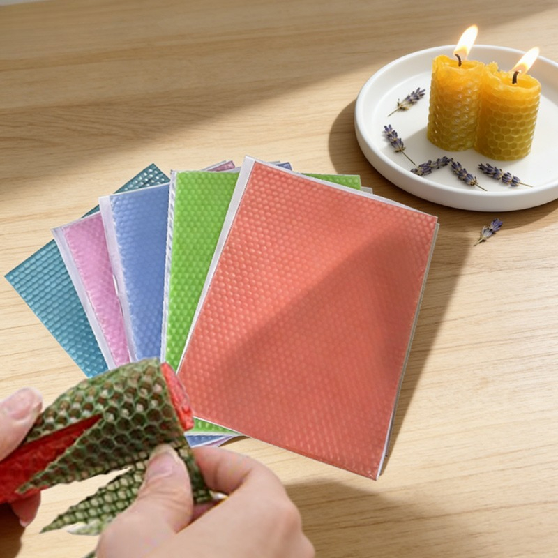 Beeswax Sheet Roll - 12pcs 15x20cm Macaron Color Beeswax Sheet