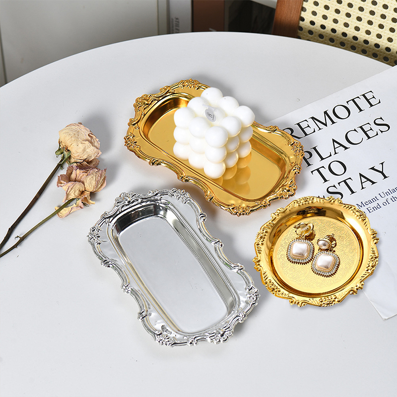 Luxury Candle Supplies Usa - Retro Luxury Silver Plated Plates Cake