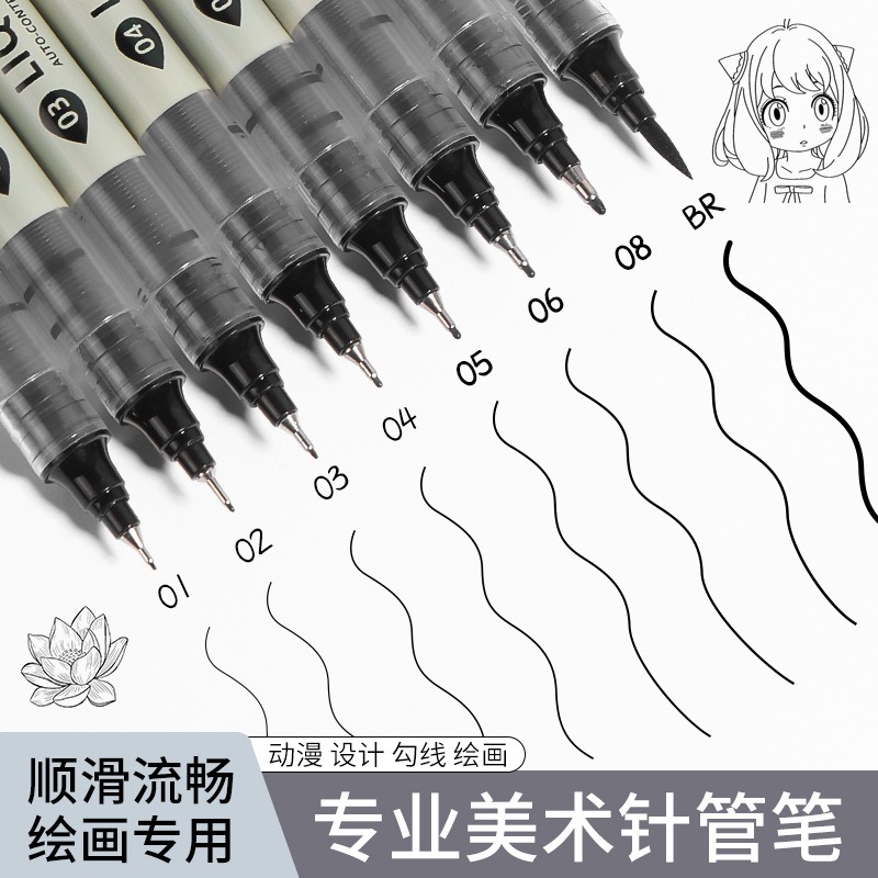 12 Tibs Black Pen Fine Line Sk - Copic Marker Sketch ulasan dan harga