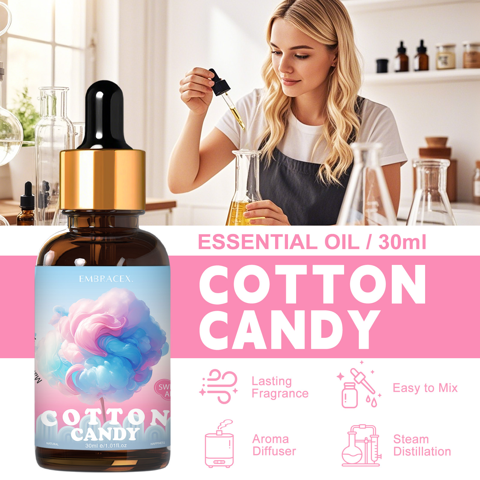 30ml Cotton Candy Essential Oi - Candle Making Supplies Fragrance Oils ulasan dan harga