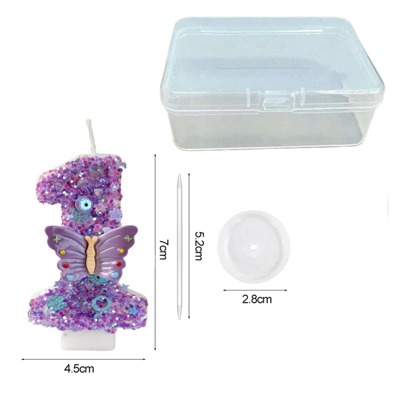 Purple Butterfly Number 0-9 Bi - Luxury Candle Supplies Usa ulasan dan harga