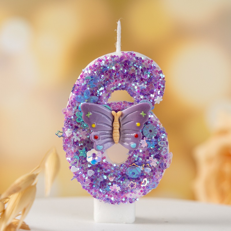 Purple Butterfly Number 0-9 Bi - Luxury Candle Supplies Usa ulasan dan harga