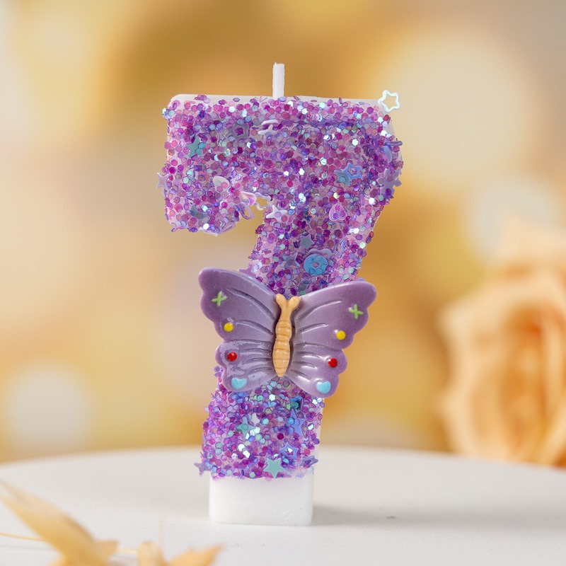 Purple Butterfly Number 0-9 Bi - Luxury Candle Supplies Usa ulasan dan harga