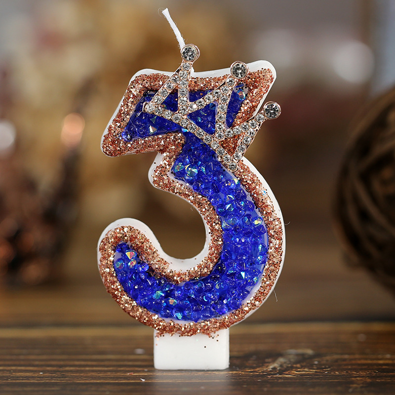 Blue Birthday Numbers Candles  - Luxury Candle Supplies Usa ulasan dan harga