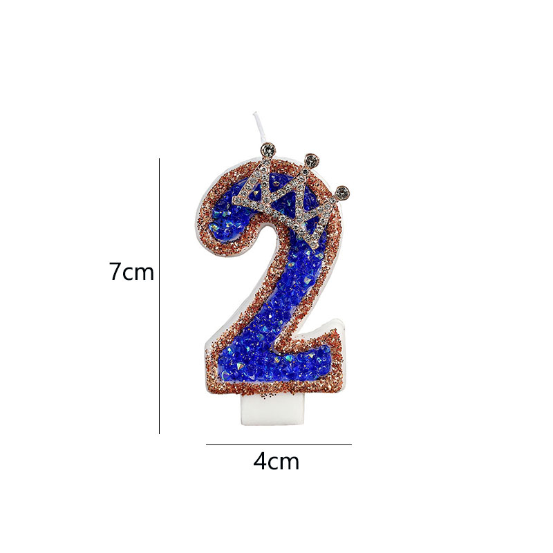 Blue Birthday Numbers Candles  - Luxury Candle Supplies Usa ulasan dan harga
