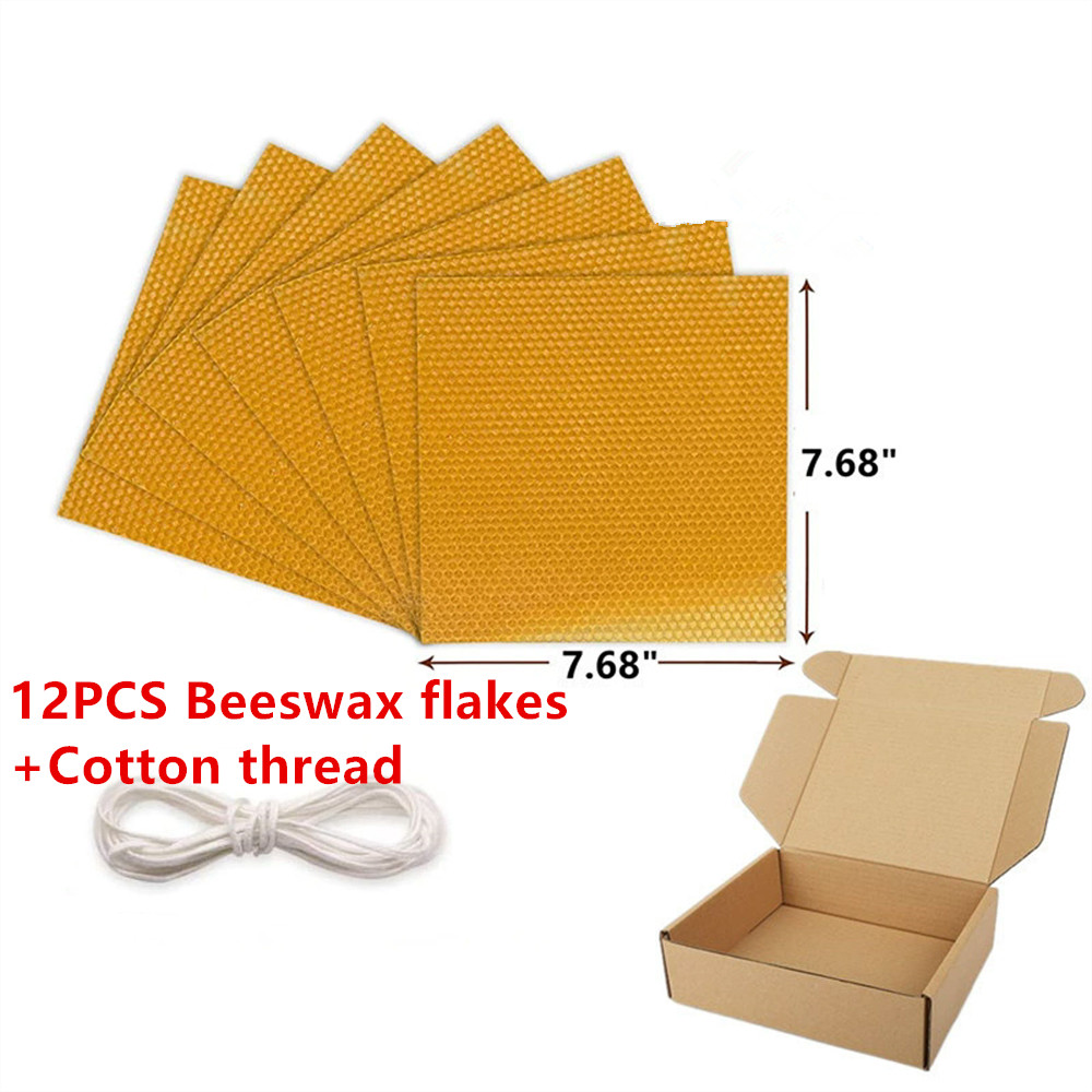 12 pcs Beeswax Thin Sheets Kit - Beeswax Sheet Roll ulasan dan harga