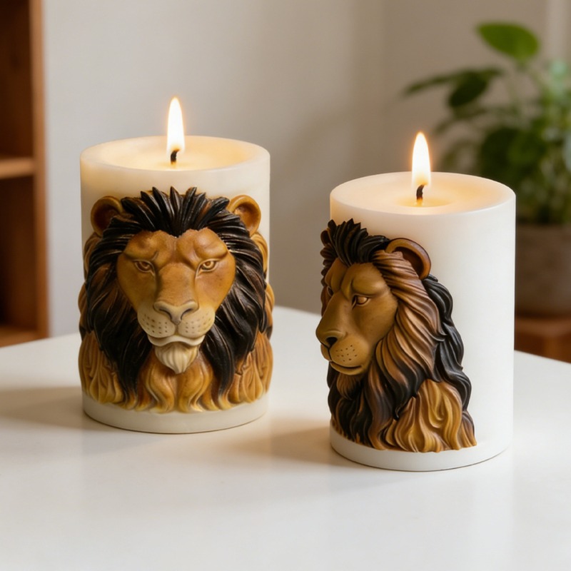 Animals Lion Candle Molds Sili - Luxury Candle Supplies Usa ulasan dan harga