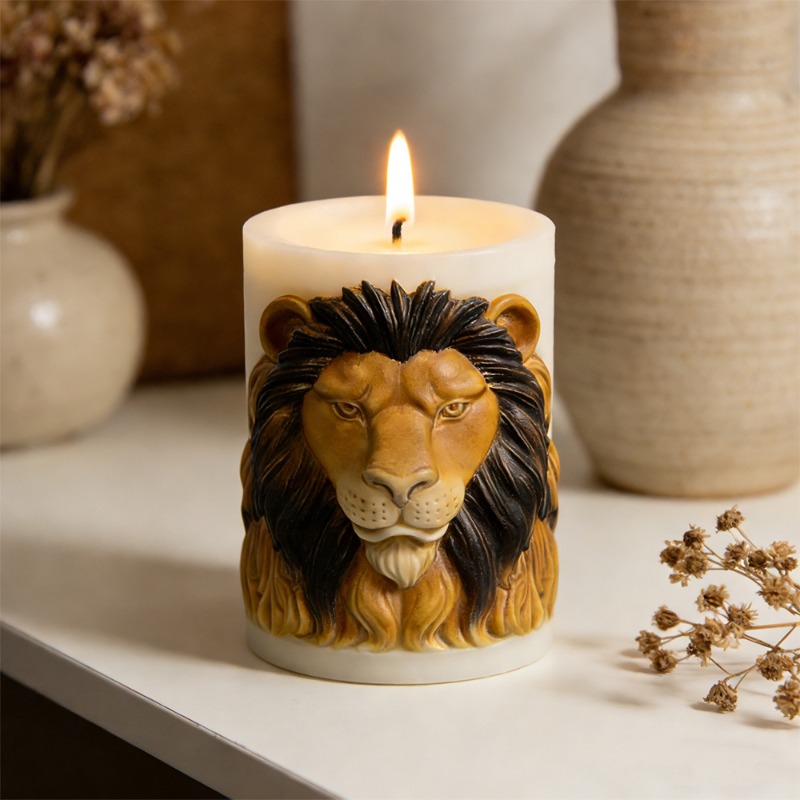 Animals Lion Candle Molds Sili - Luxury Candle Supplies Usa ulasan dan harga