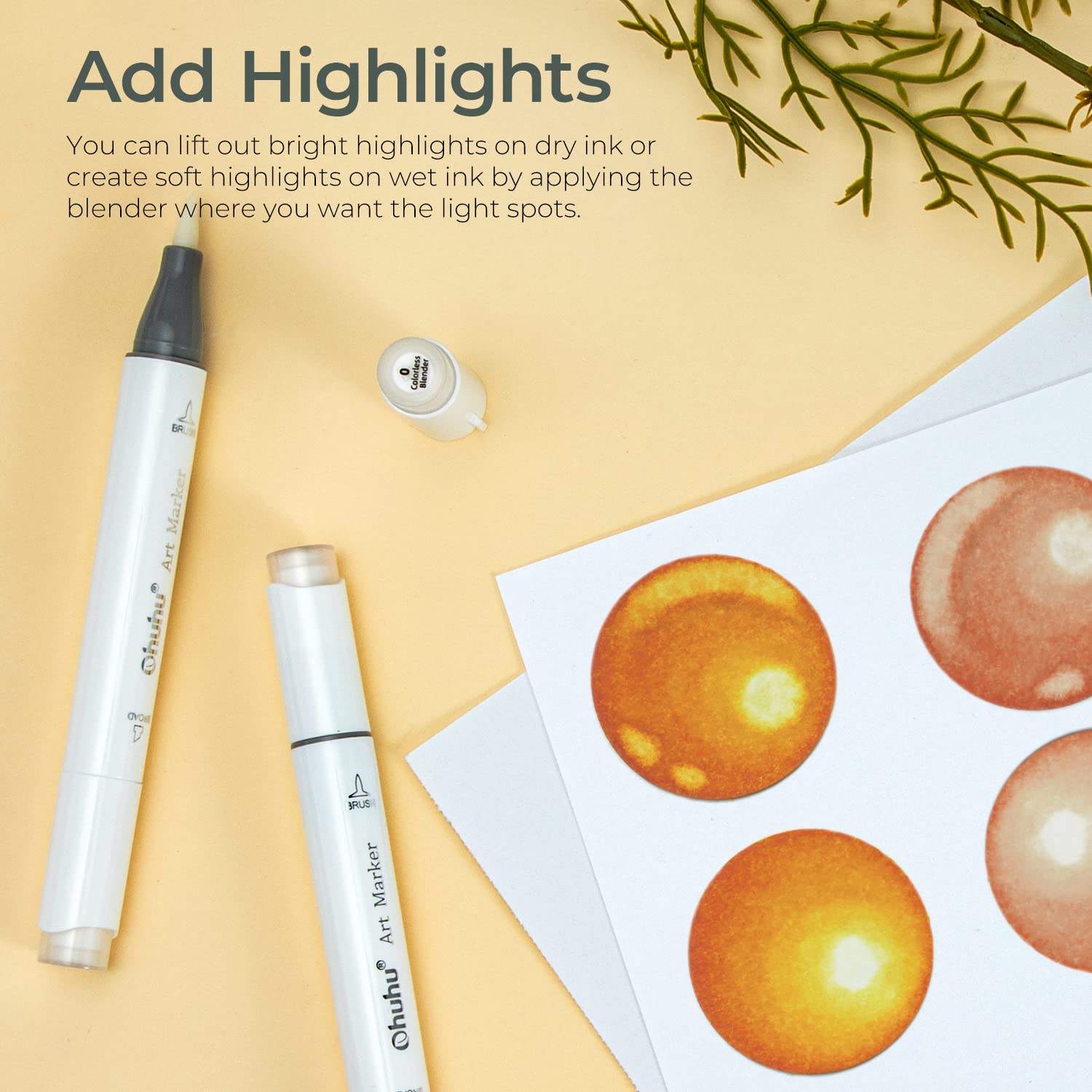 Ohuhu Honolulu Colorless Blend - Copic Marker Sketch ulasan dan harga