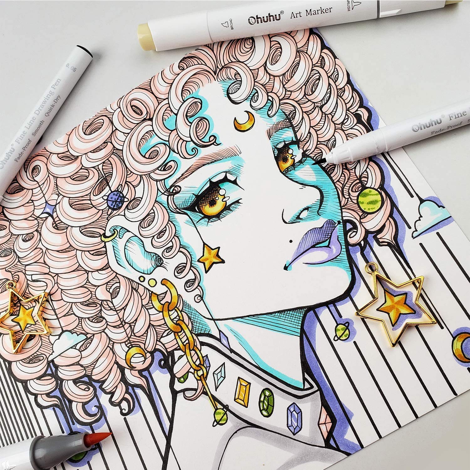 Ohuhu Micro Pen Fineliner Draw - Copic Marker Sketch ulasan dan harga