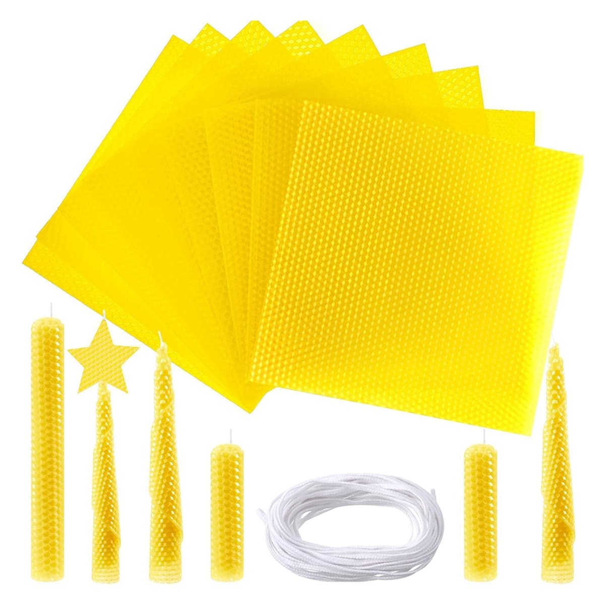 N94R 24 Pcs Beeswax Candle Mak - Beeswax Sheet Roll ulasan dan harga