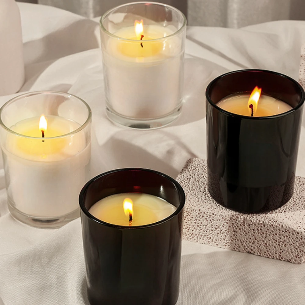 Luxury Glass Candle Jar Black  - Luxury Candle Supplies Usa ulasan dan harga